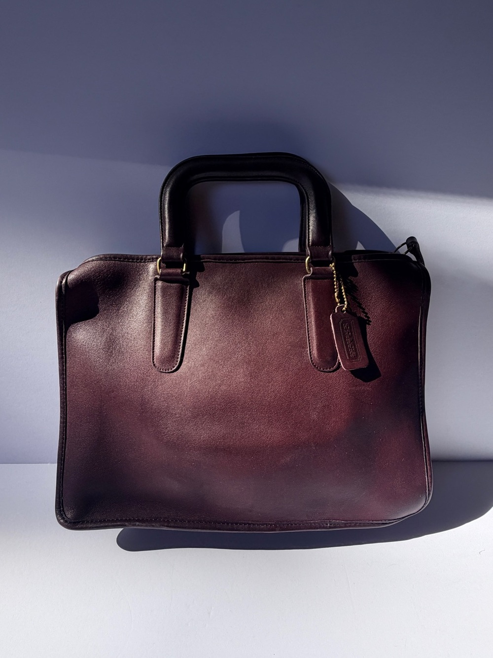Vintage Coach Nyc Burgundy Tote